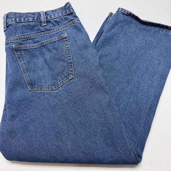 Red Head Brand Co Jeans Mens 42 Blue Denim Straight Leg 5 Pocket Zip Fly 40x29 - Picture 1 of 16